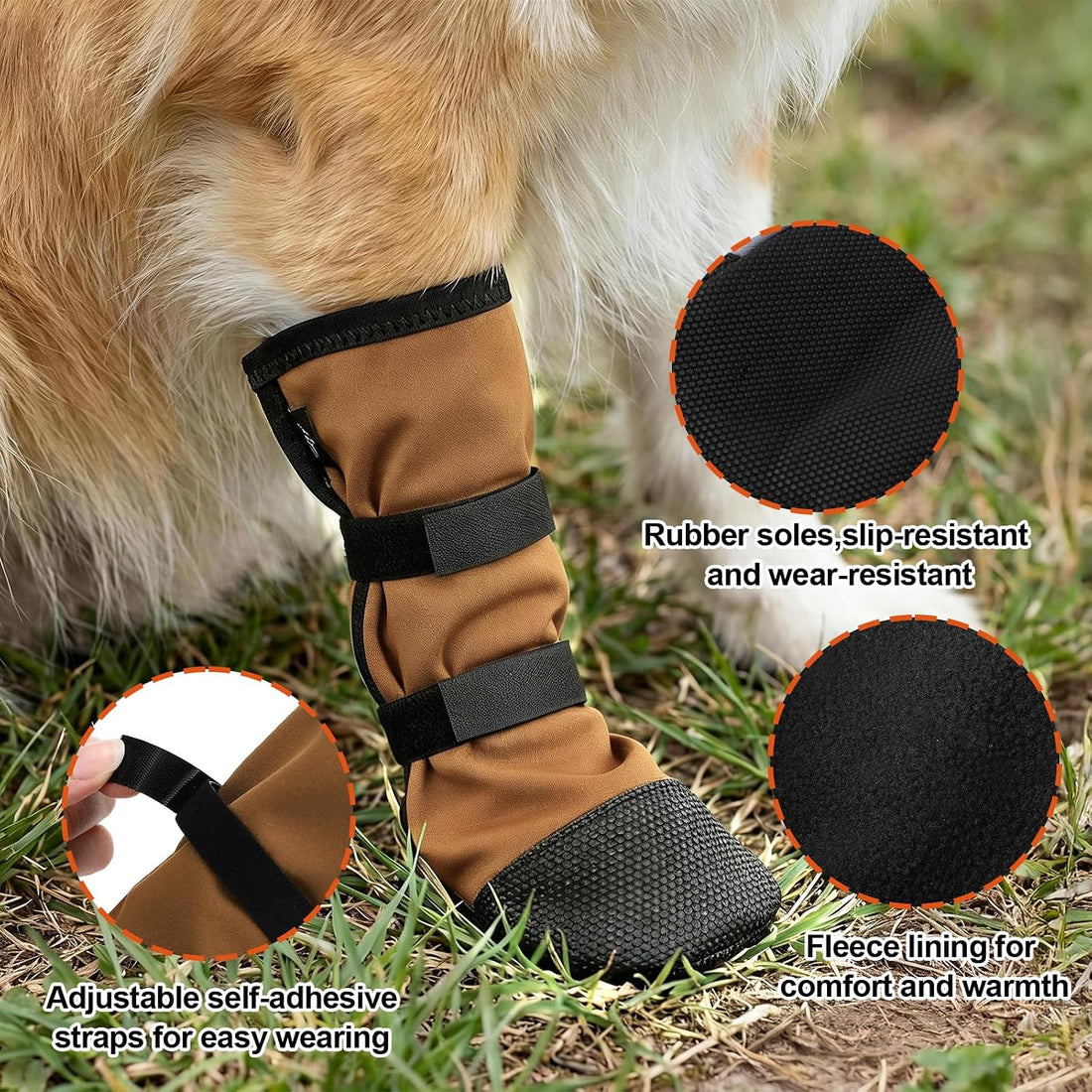 2 Pcs Dog Paw Wound Recovery Boots Non-Slip Dog Protector Boots