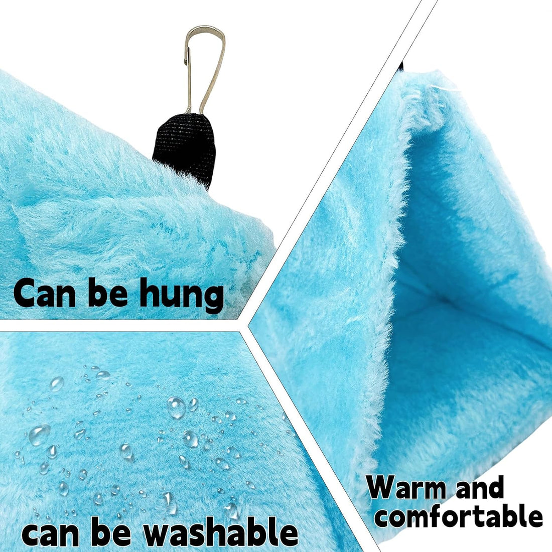 2Pcs Bird Tent Plush Hammock Warm Hut Hanging Nest for Cage