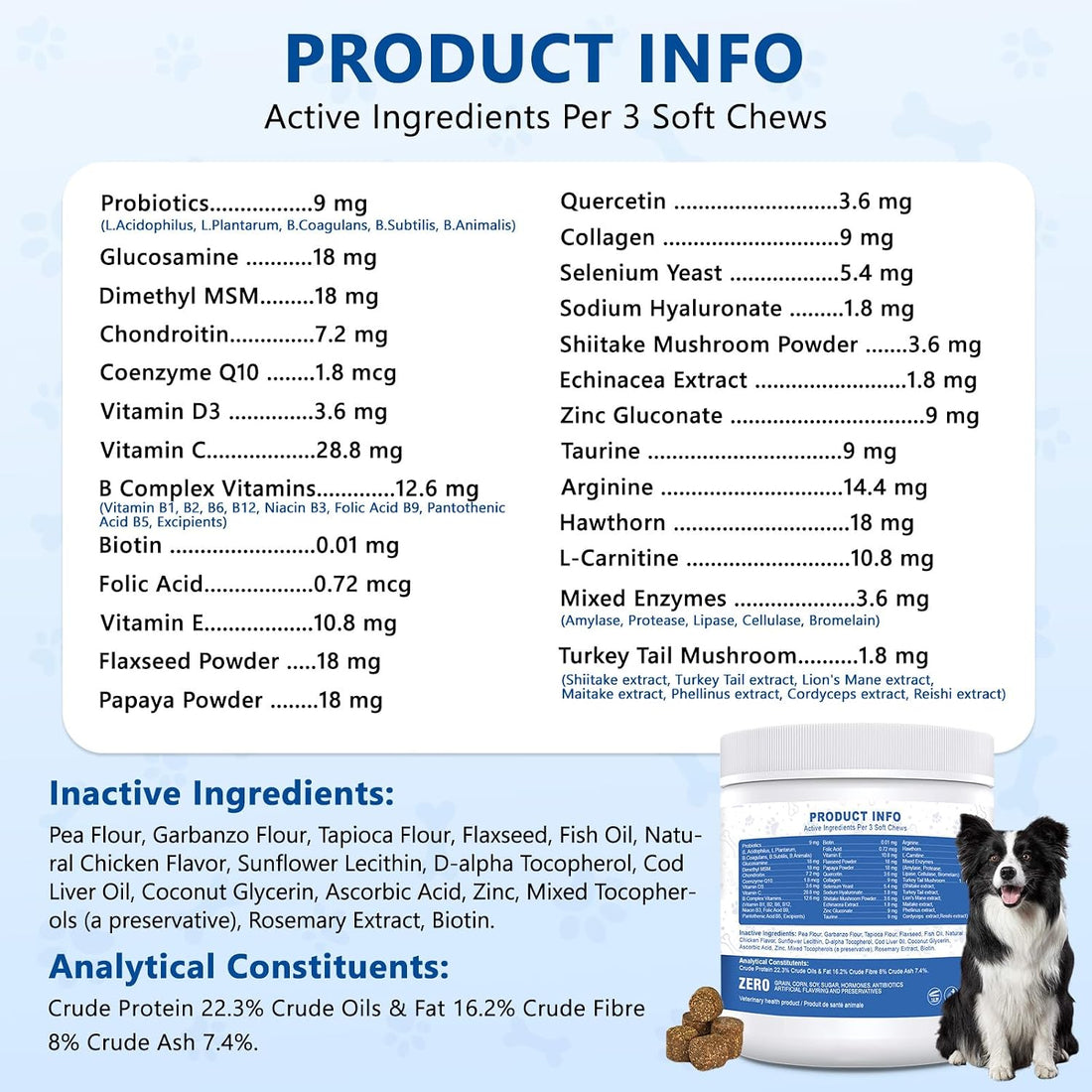Dog Multivitamin Chews 150ct 40-in-1 Dog Vitamins and Supplements