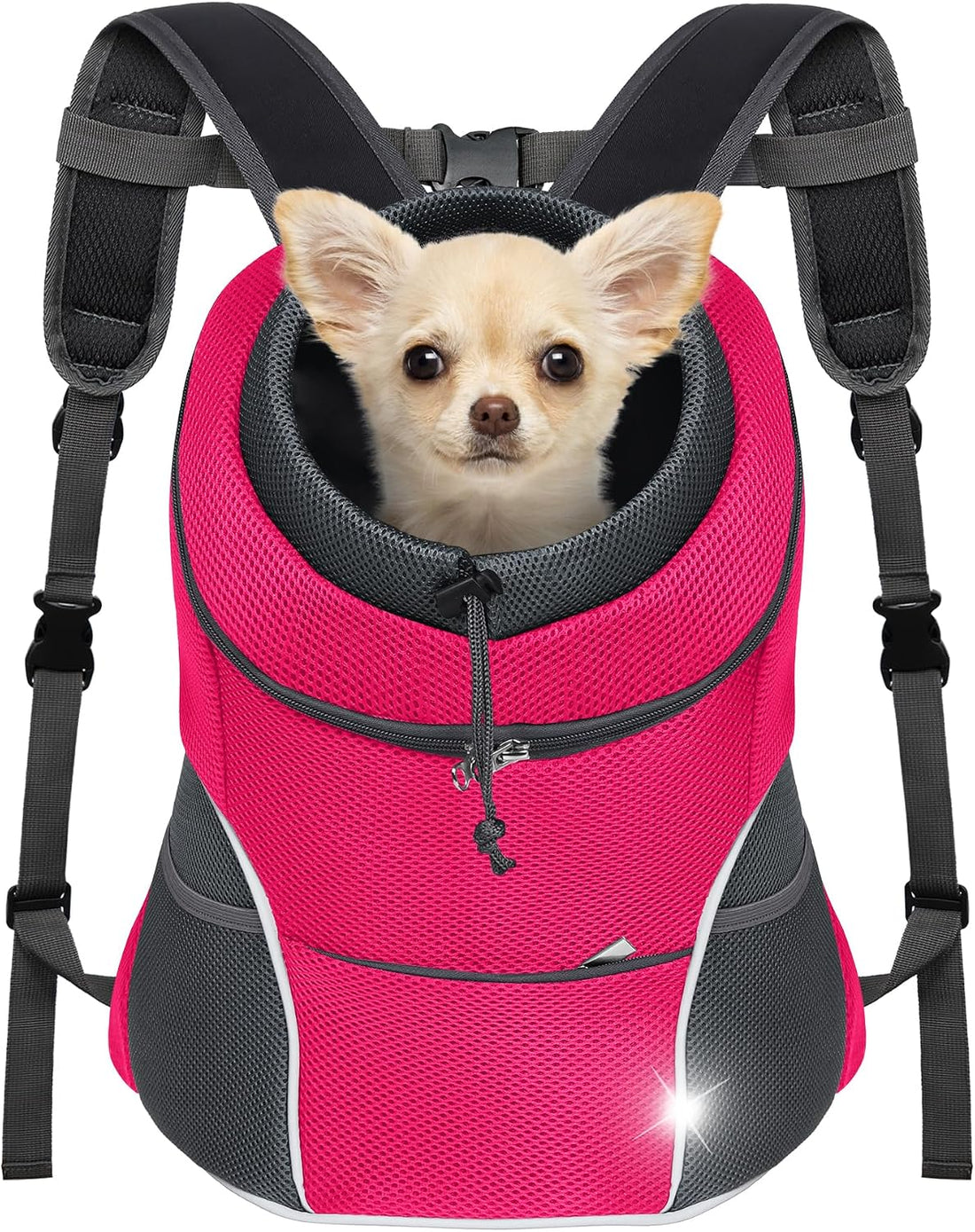 YUDODO Dog Front Carrier Backpack, Adjustable Breathable Dog Backpack