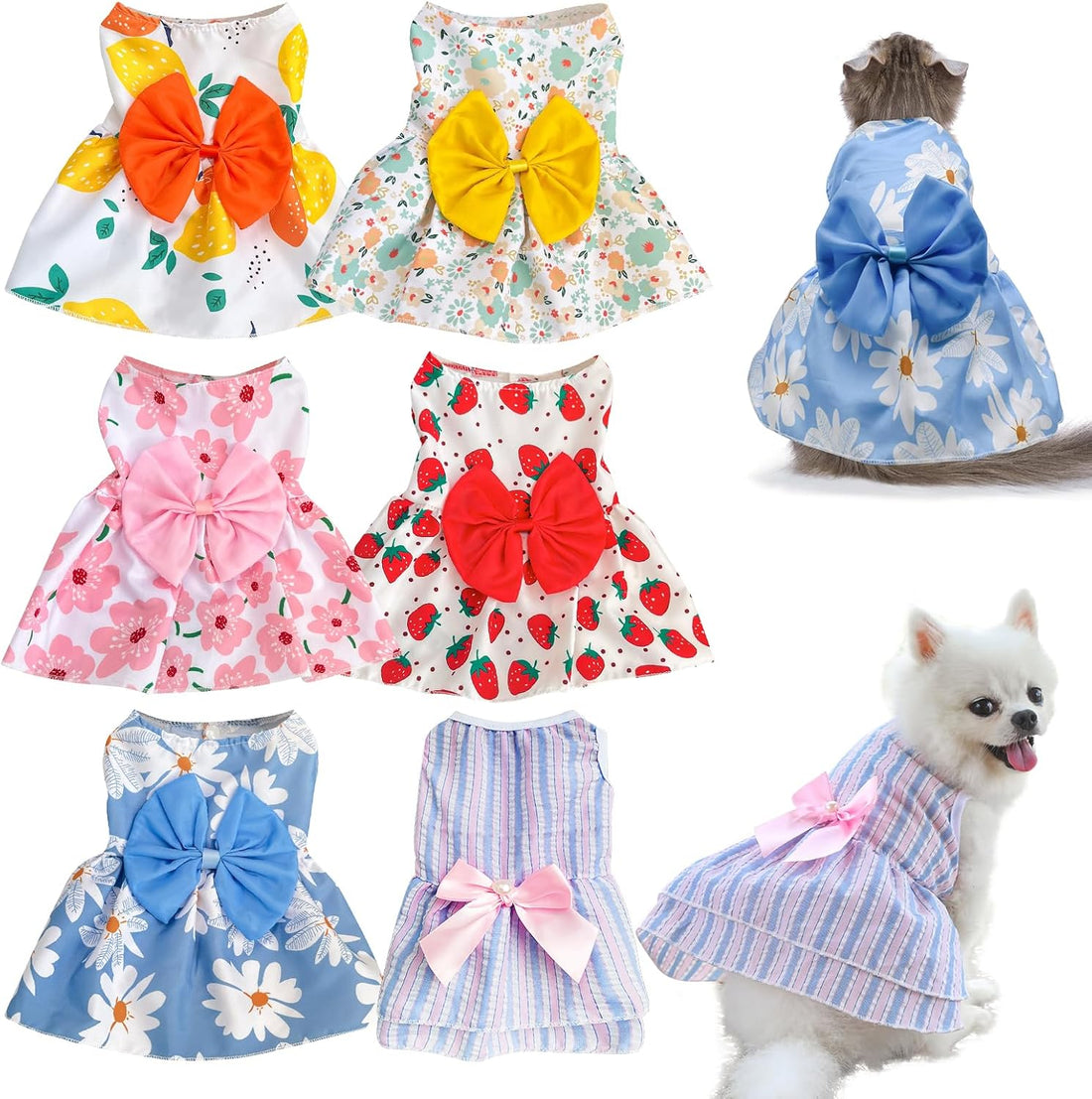 6 Pack Halloween Dog Clothes for Small Dogs