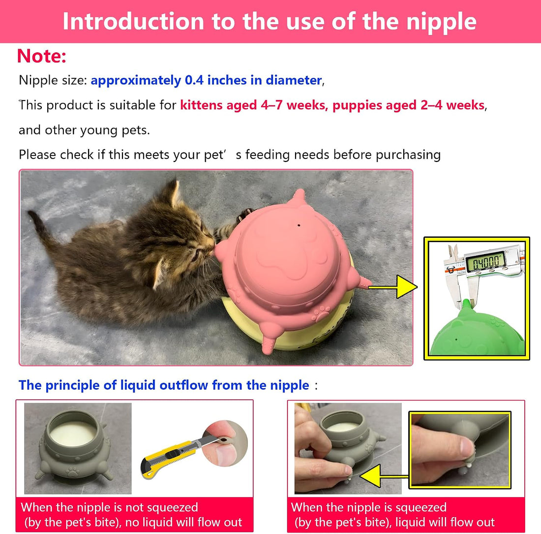 Newborn Puppy and Kitten Feeder, Milk Feeding Bowl