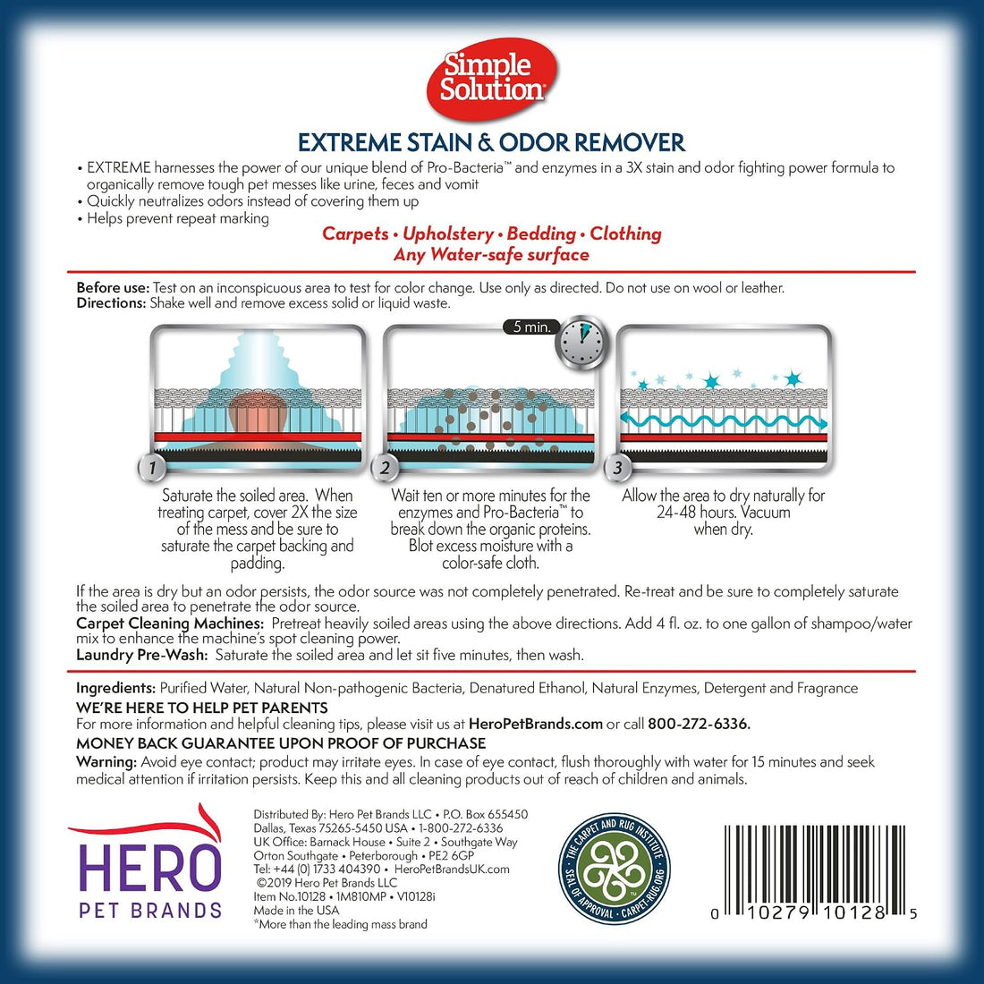 Simple Solution Extreme Stain & Odor Remover, Enzyme Stain Cleaner