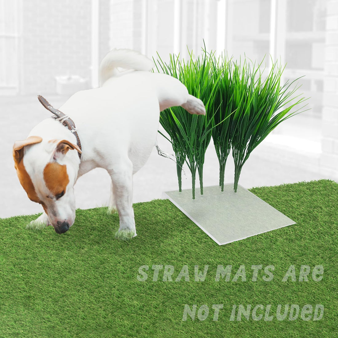 8Pcs Fake Grass Plants Pee Post for Dogs to Pee on