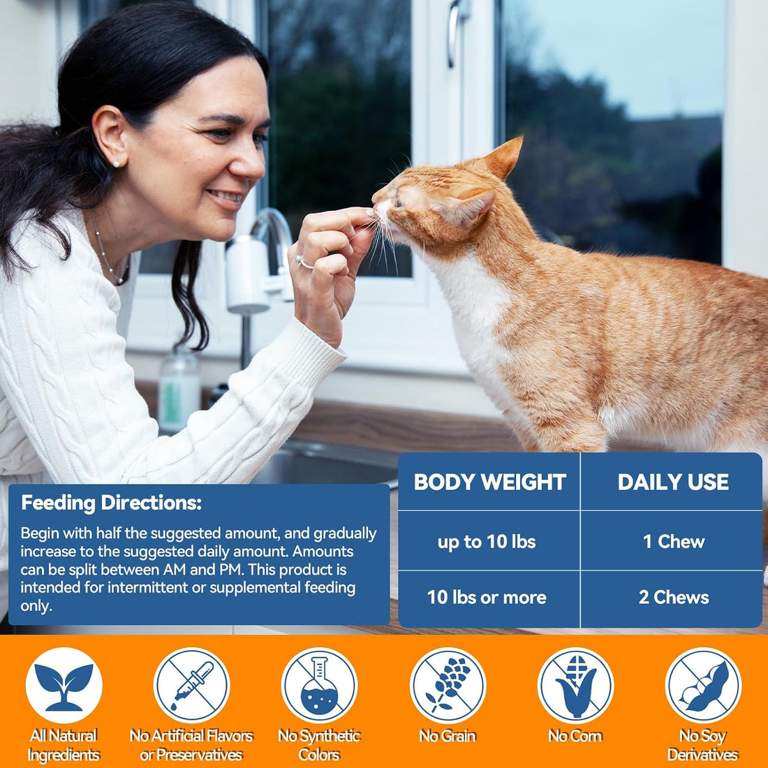 Carmelie Cat Allergy Chews with Probiotic, Skin and Immune Support
