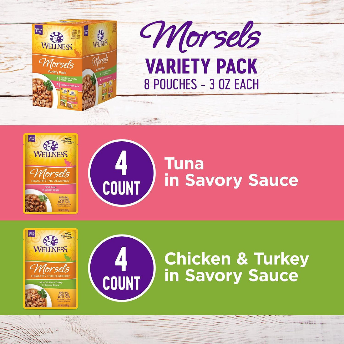 Wellness Healthy Indulgence Morsels Variety Pack Adult Wet Cat Food