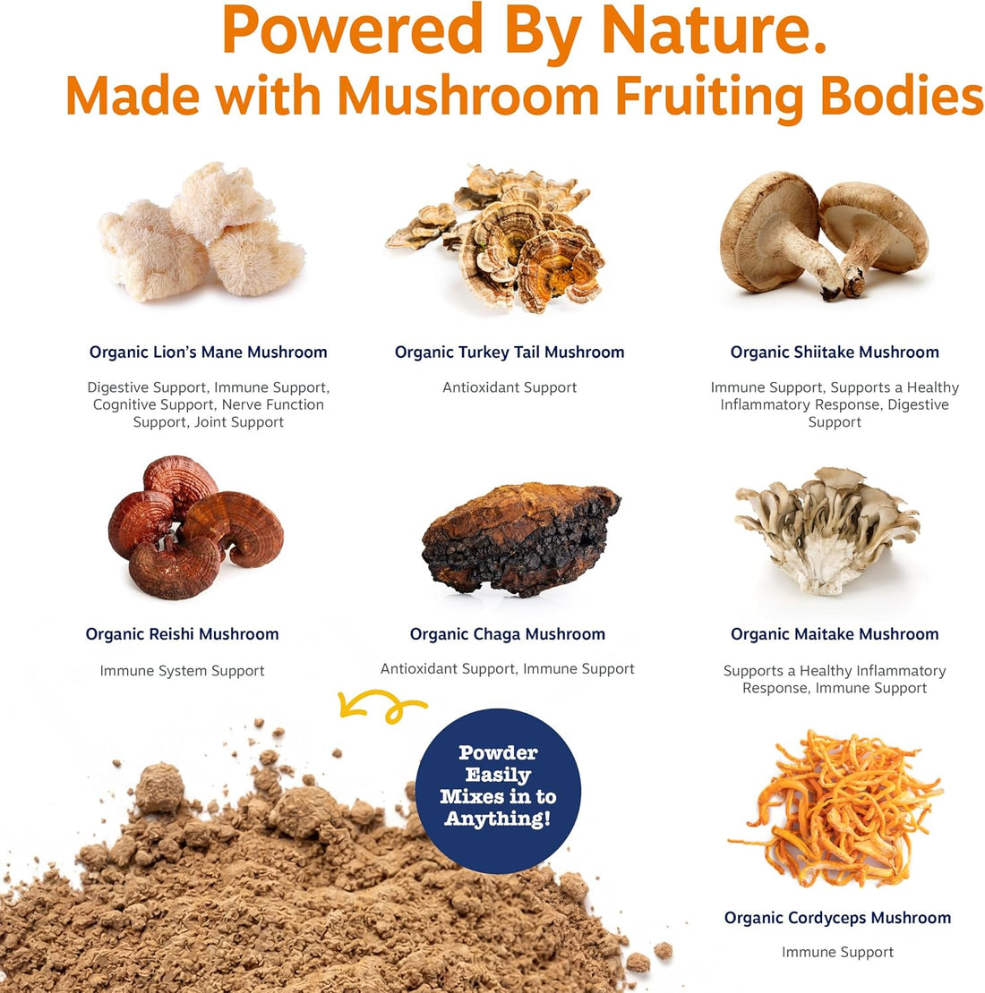 Zesty Paws Turkey Tail Mushroom for Dogs - Organic Mushroom Powder 60g