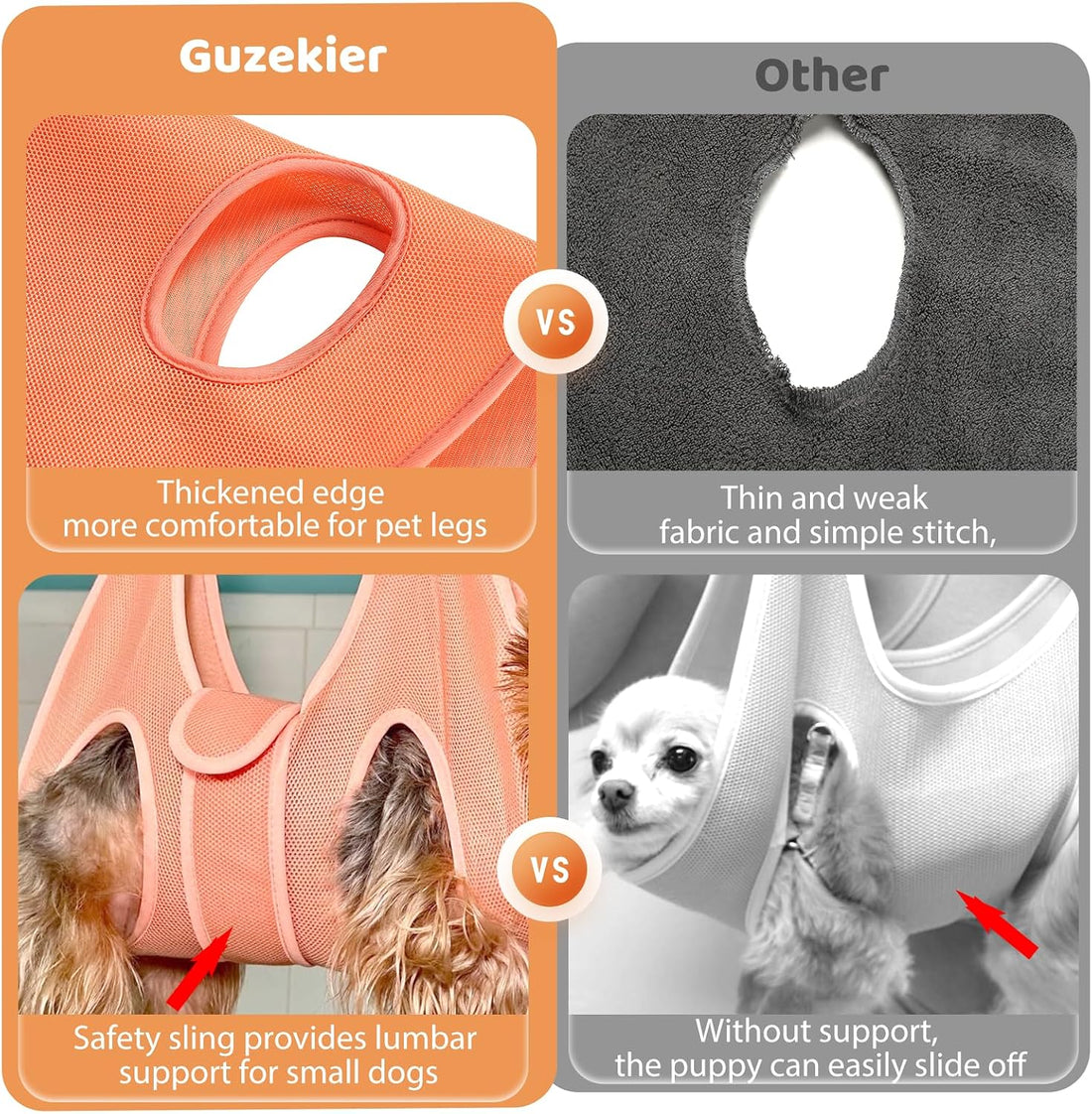 Guzekier Grooming Hammock Harness for Cats & Dogs