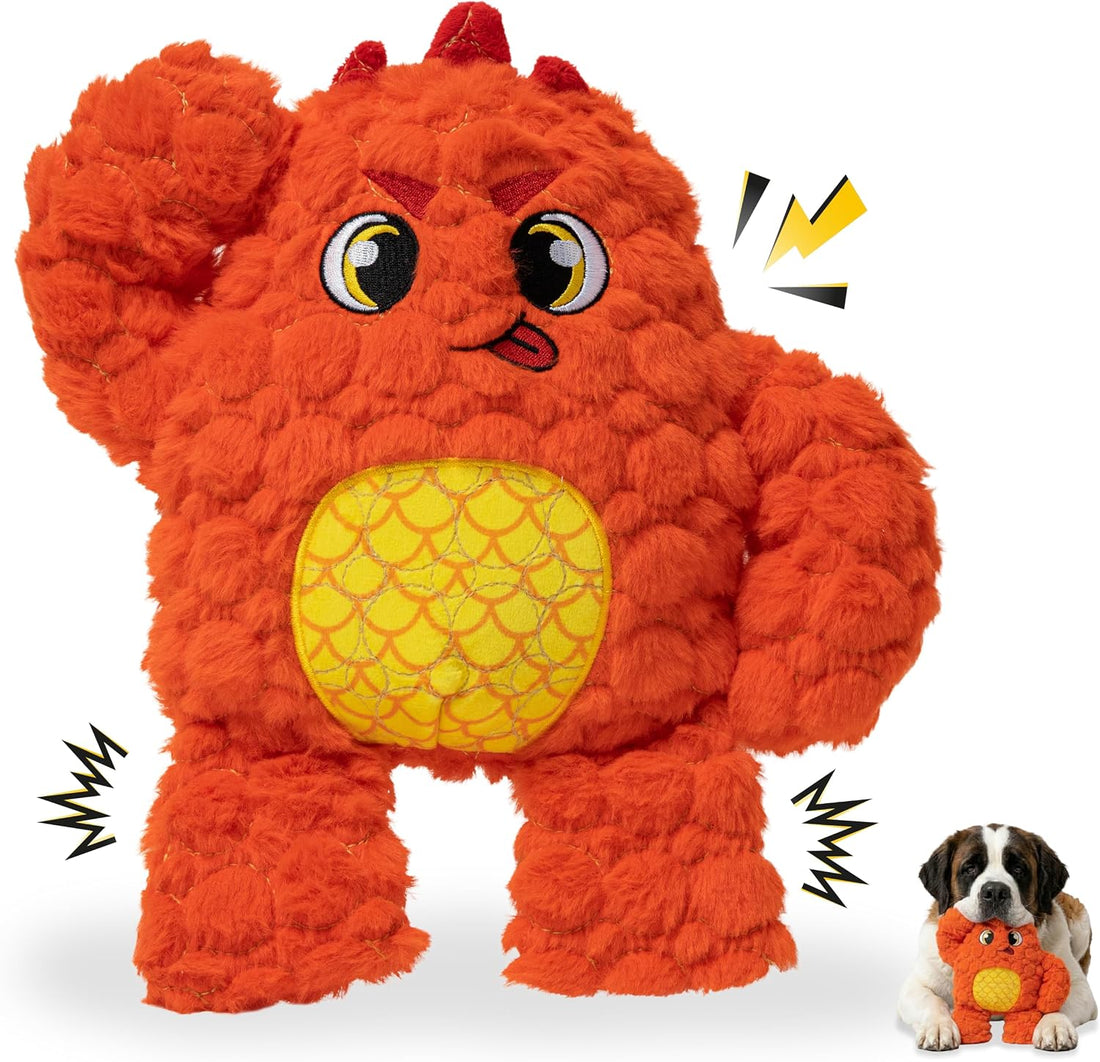 Bite Force Dog Toy - Large Durable & Strong Plush Green Monster Dog