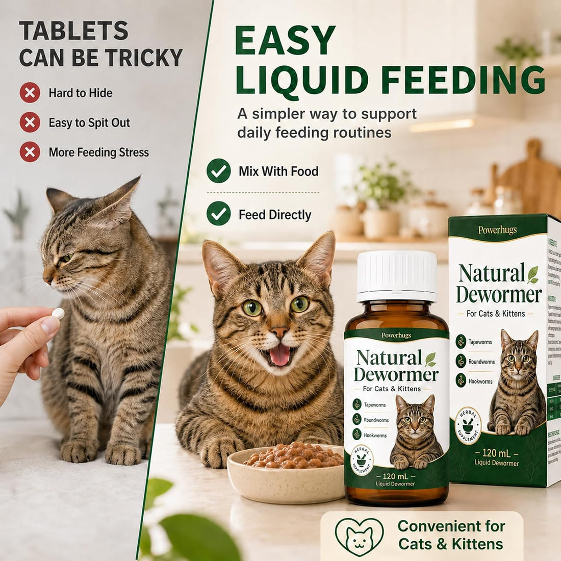 Dewormer for Cats & Kittens Broad Spectrum Cat Dewormer for Tapeworm