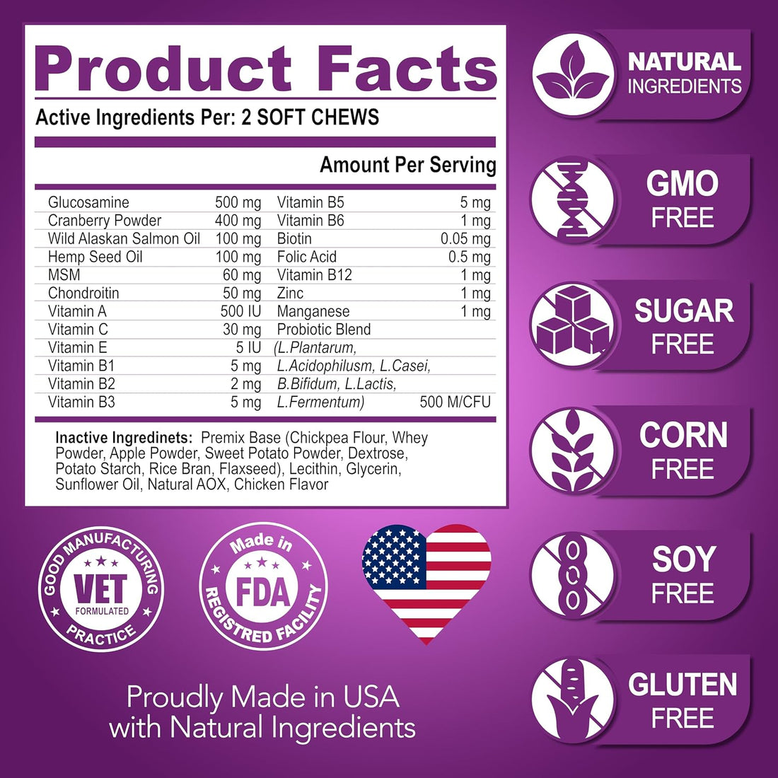 Dog Multivitamin Chewable with Glucosamine