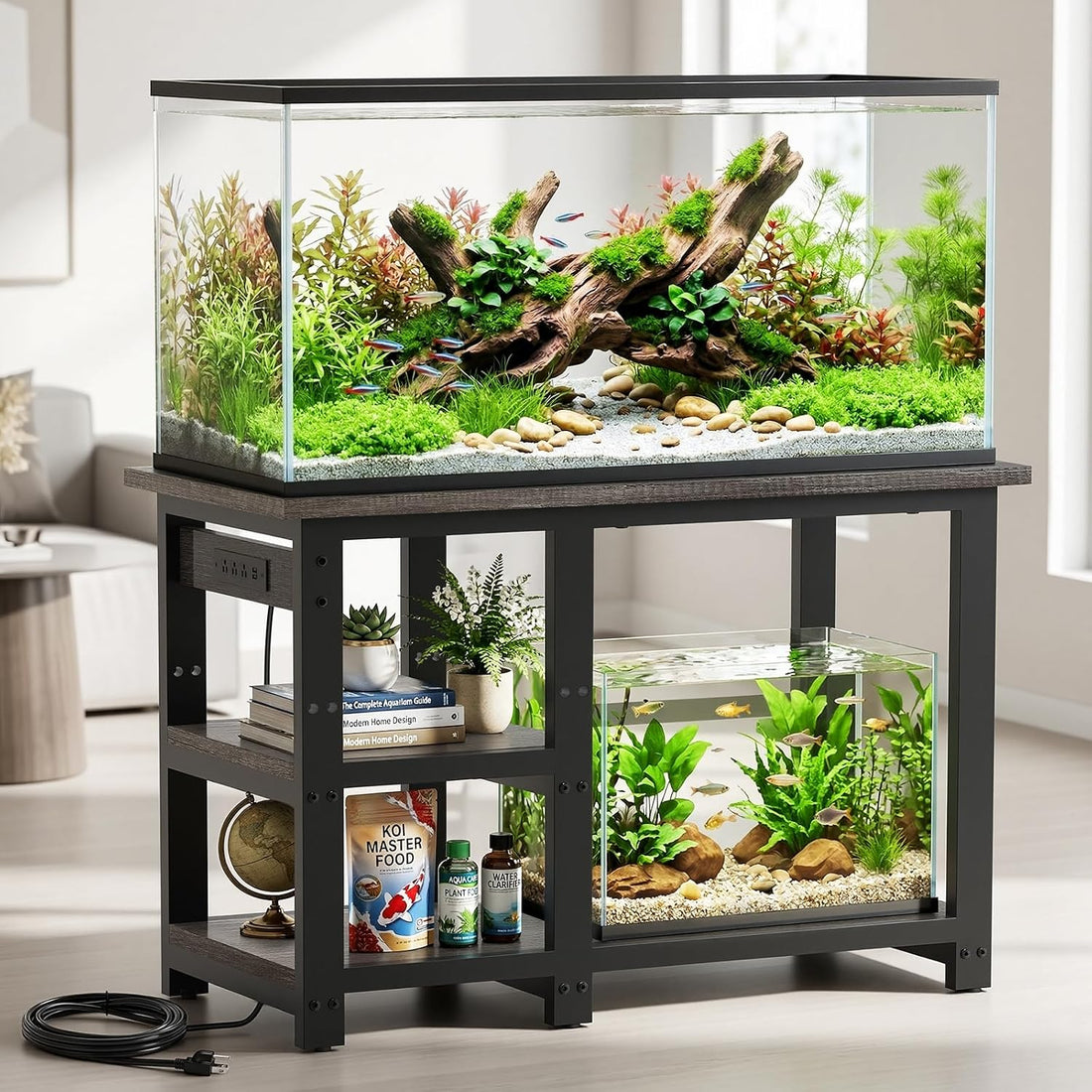 AQQA Aquarium Stand 36×18 Inch, 720LBS Heavy Duty Metal Frame