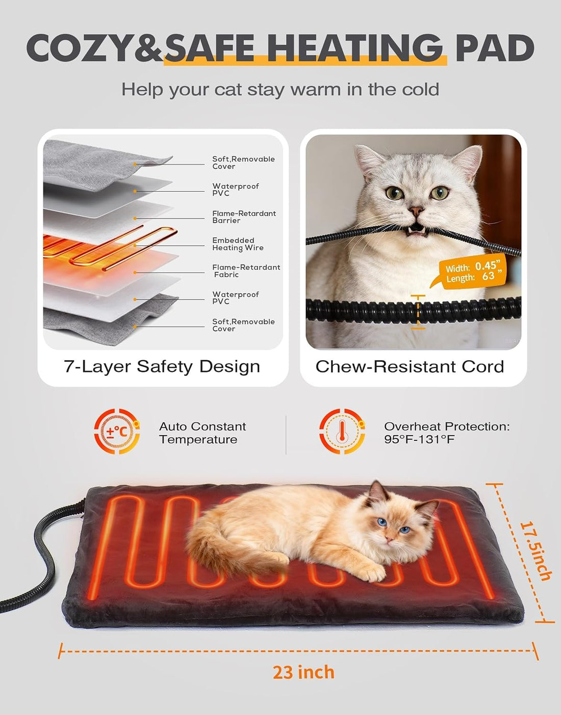 Heated Outdoor Cat House - Large Weatherproof Shelter for Multiple