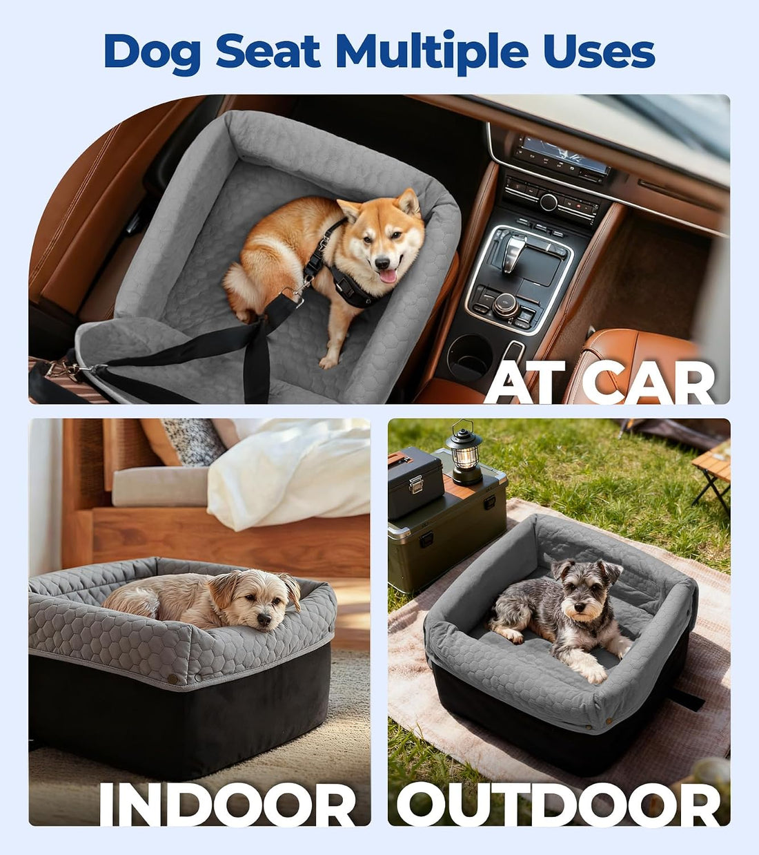 Wagora Dog Car Seat for Small Medium Dogs