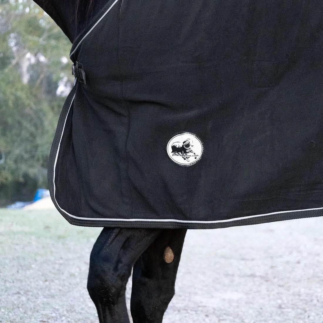 Jeffers Standard Neck Fleece Cooler for Horses, 81" - Black