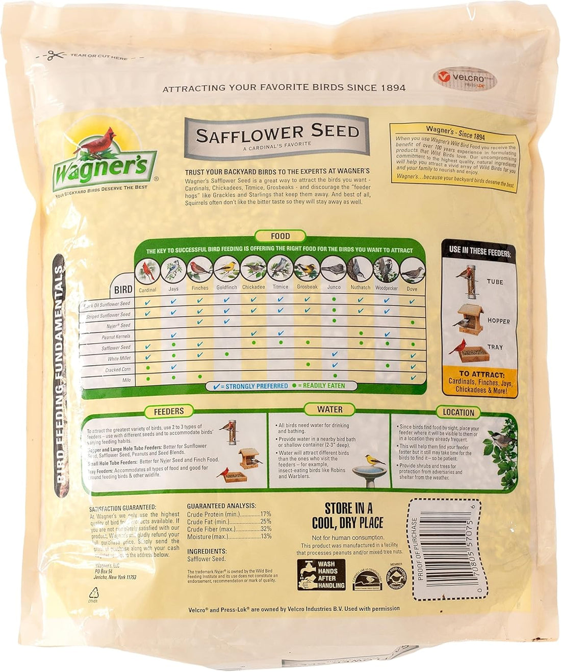 Wagner's 57075 Safflower Seed Wild Bird Food