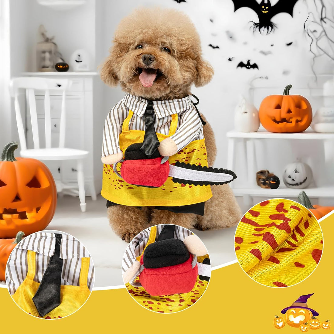 NACOCO Halloween Dog Chainsaw Costume