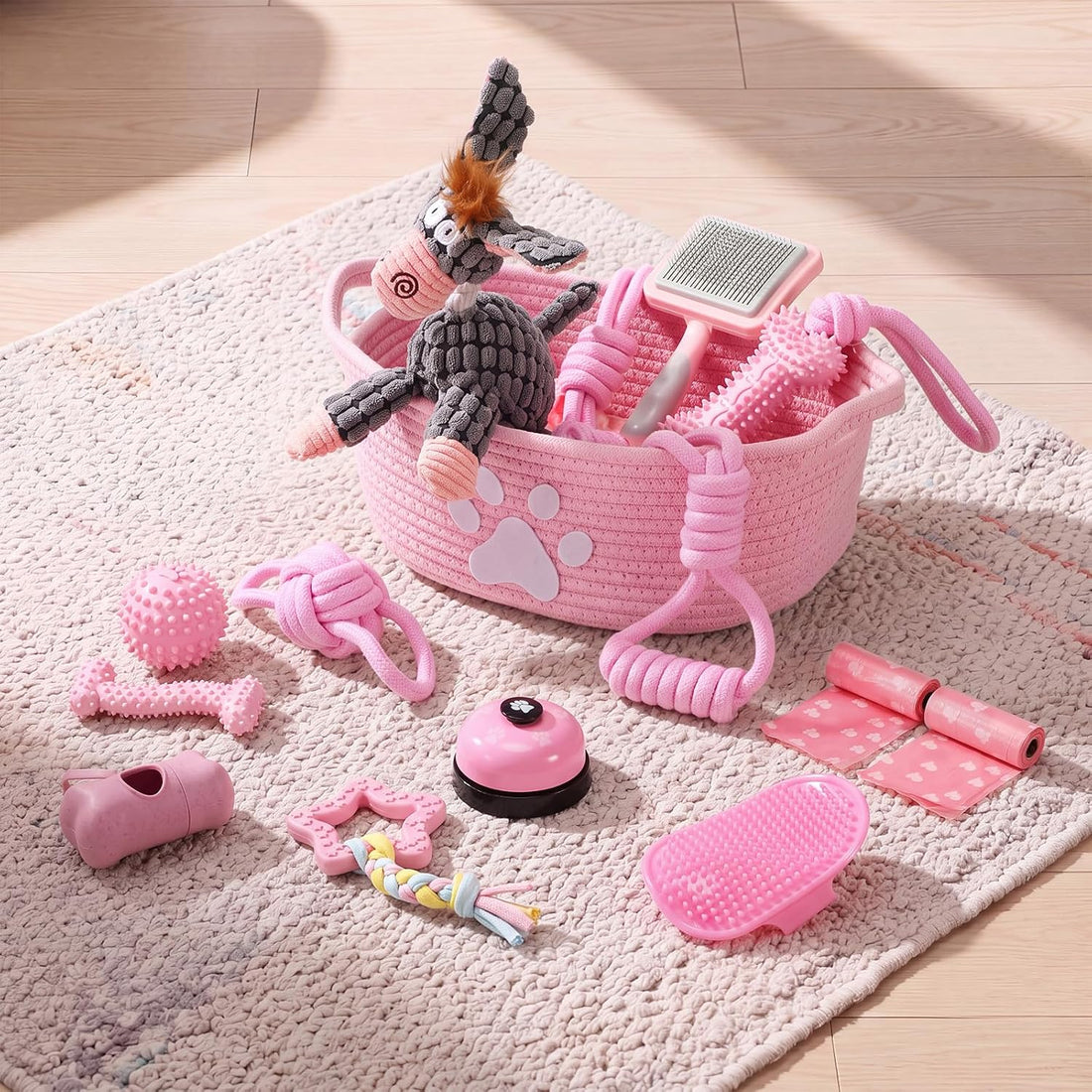 Zopeal 17 Pcs Puppy Gift Set, Dog Toy & Essentials Bundle