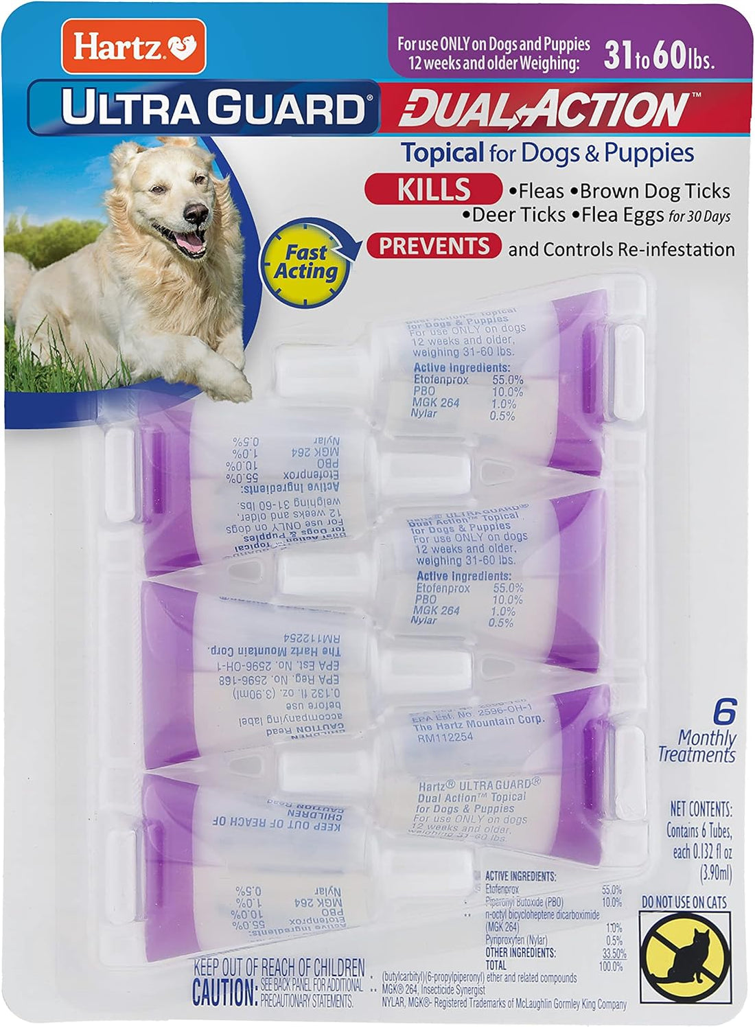 Hartz UltraGuard Dual Action Flea & Tick Topical Dog Treatment