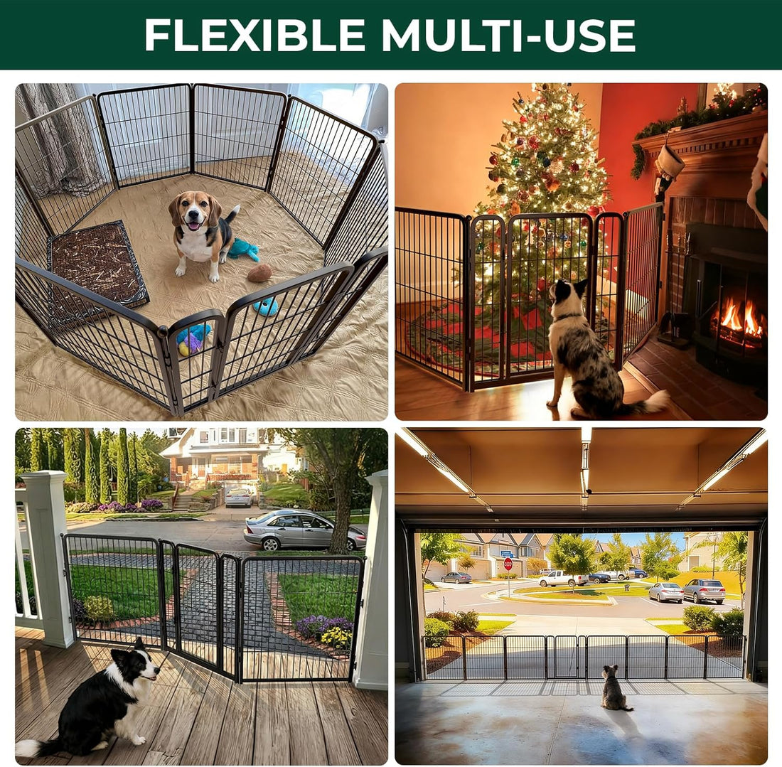 FXW Dog Gate, Extra Wide Adjustable for Openings Up to 219", 32" H