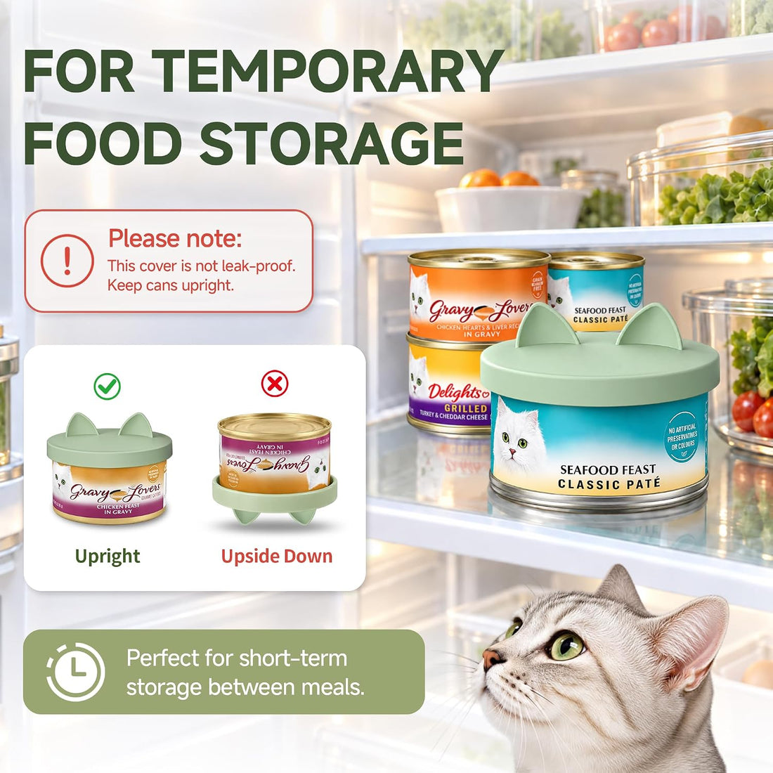 OHMO 2 Pack Cat Food Can Lids