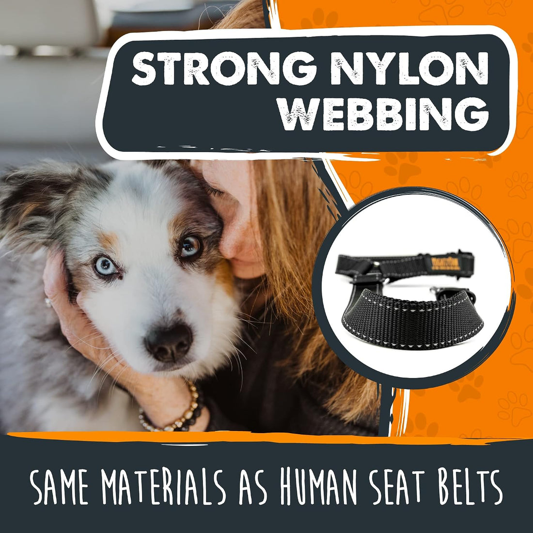Mighty Paw Dog Seat Belt for Car Headrest, for Small
