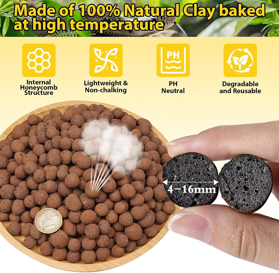 Legigo 10 LB Organic Expanded Clay Balls Terrarium Substrate