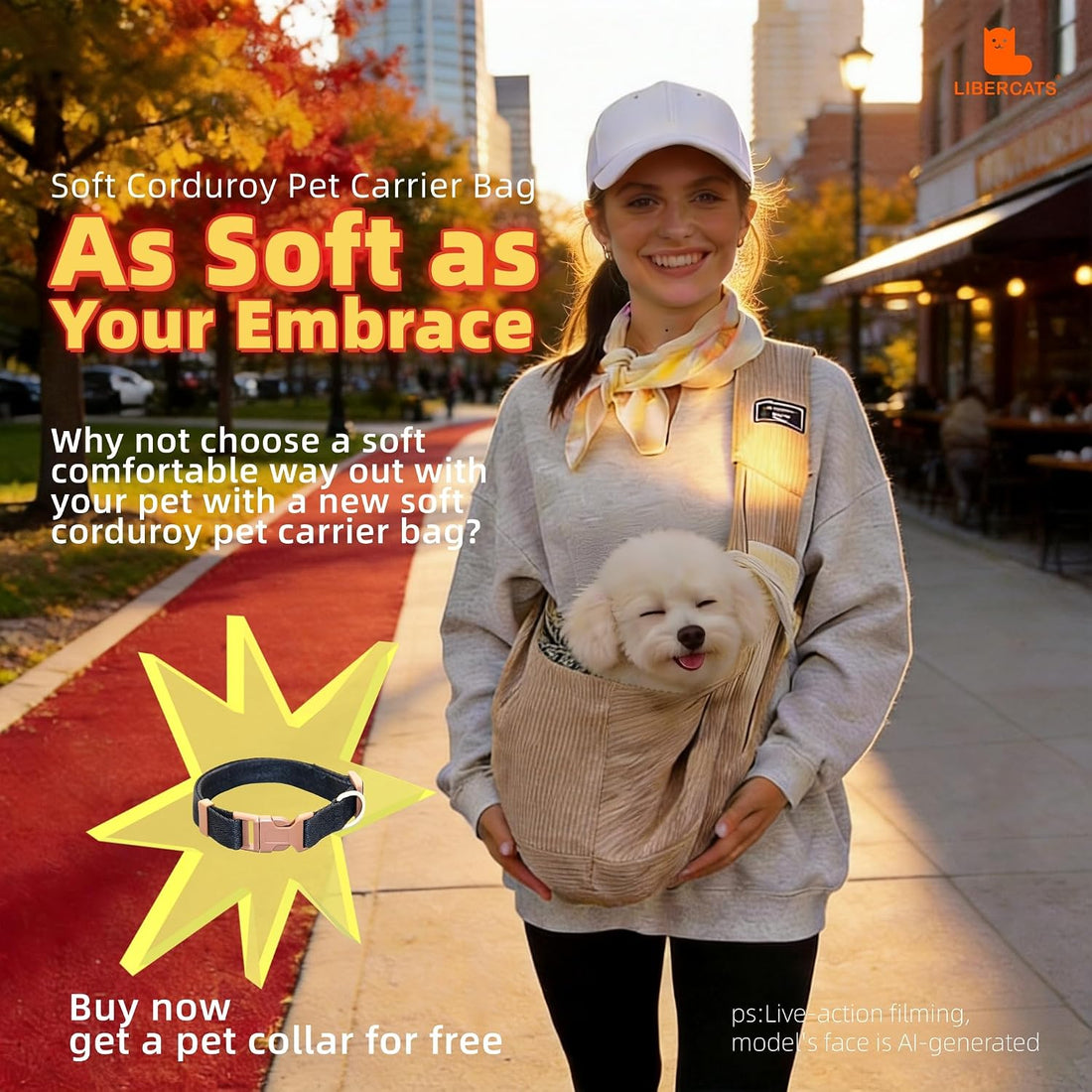Portable Soft Sling Pet Carrier Bag for Small Dog &Cat