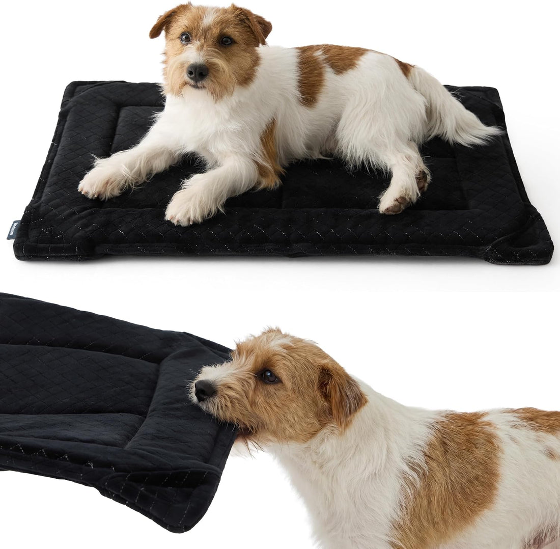 Bedsure Chew Proof Dog Bed for Large Dogs, 35x22 Inch, Black