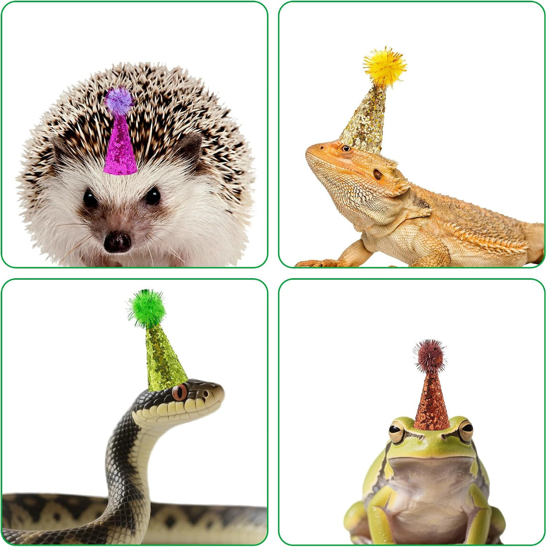Mini Party Hats for Animal Figures 1" Tiny Fingers Hats for Little