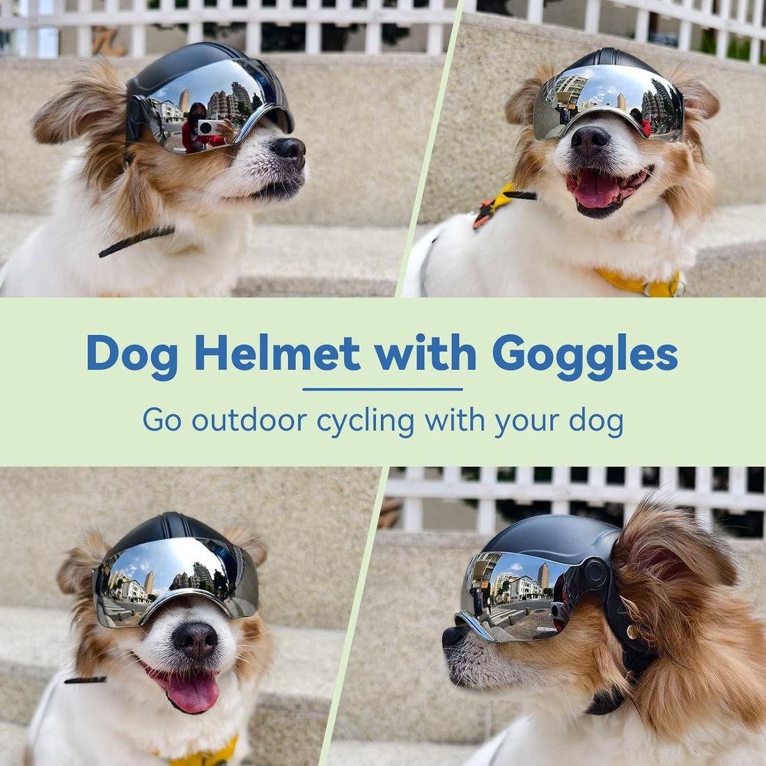 Dog Helmet for Small Breed Cool Pet Motorcycle Helmet with Drop-Down