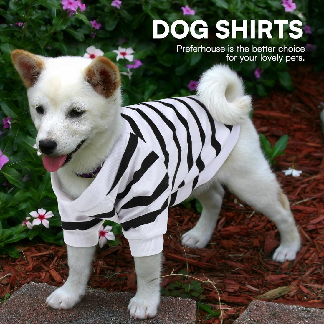 Dog Shirts for Medium Dogs, Striped T-Shirt Dog Tank Top