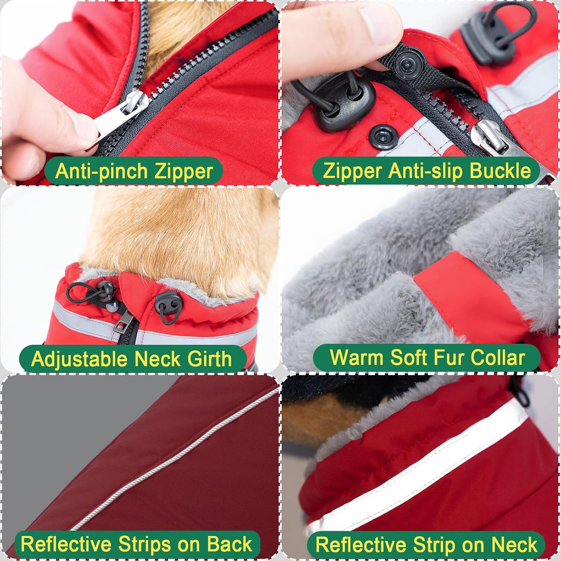 Fragralley Dog Coat with Harness Built in, Waterproof Warm Jacket Vest