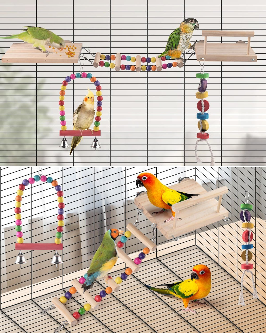 DBNESS 5in1 Bird Parakeet Toys
