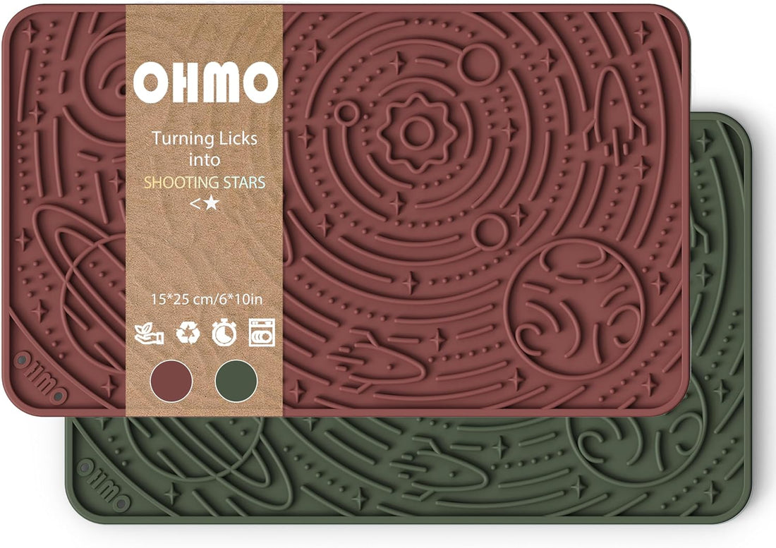 OHMO Lick Mat for Dogs&Cats, Space Pattern, Small, 2pcs