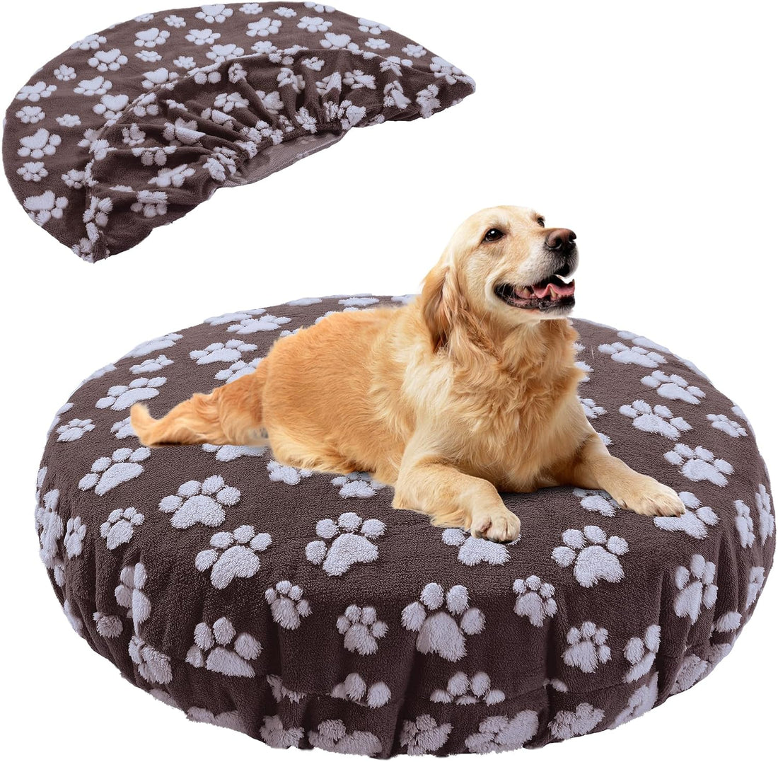 BALAPET Washable Dog Bed Covers Replacement Round Waterproof Bed