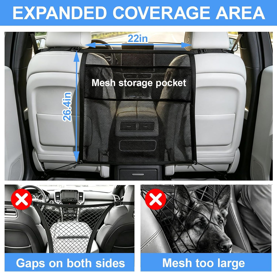 Dog Car Barrier, Dog Net for Car, Car Divider for Dogs Fit Car/SUV
