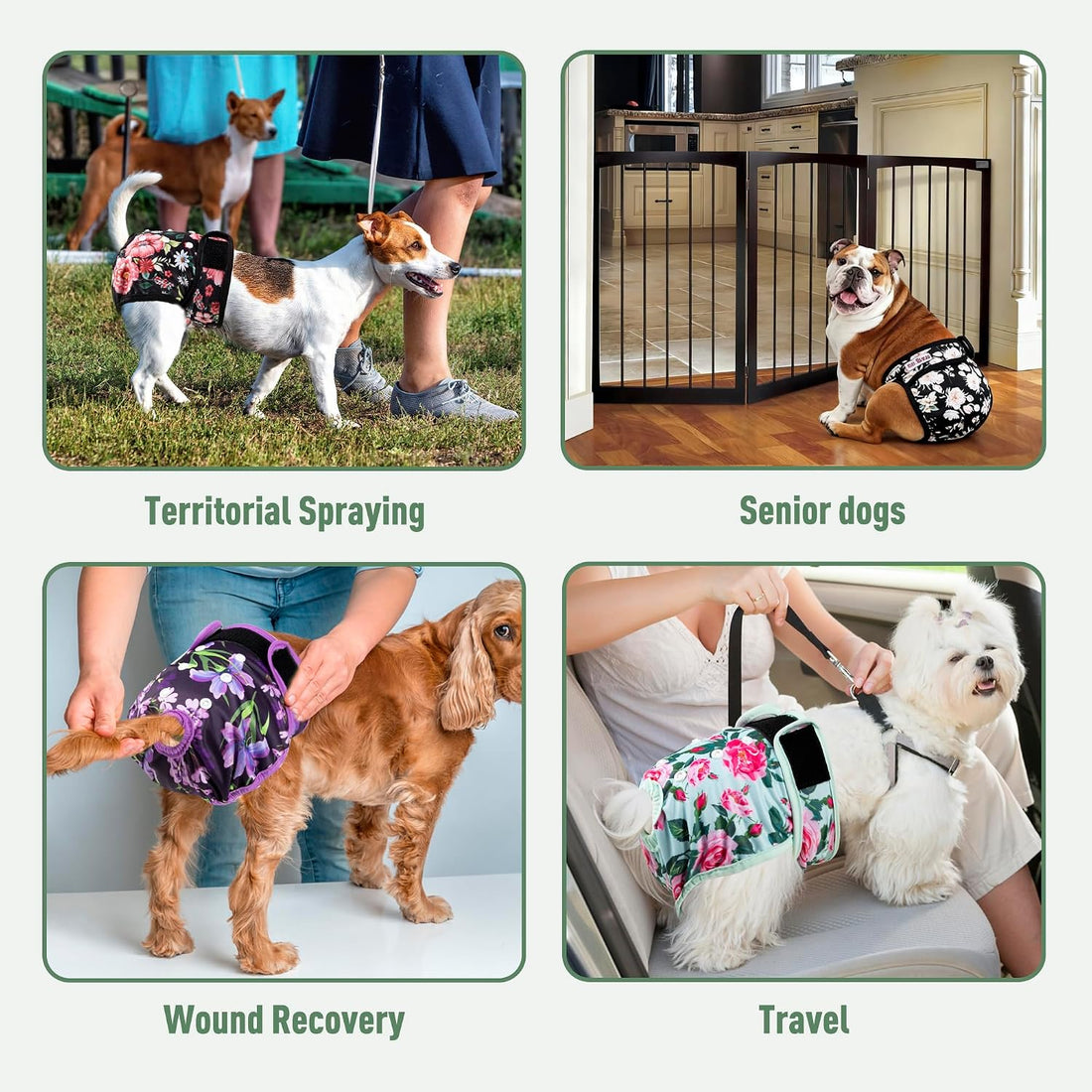 Washable Reusable Female Dog Diapers Small Medium Large Doggie Puppy