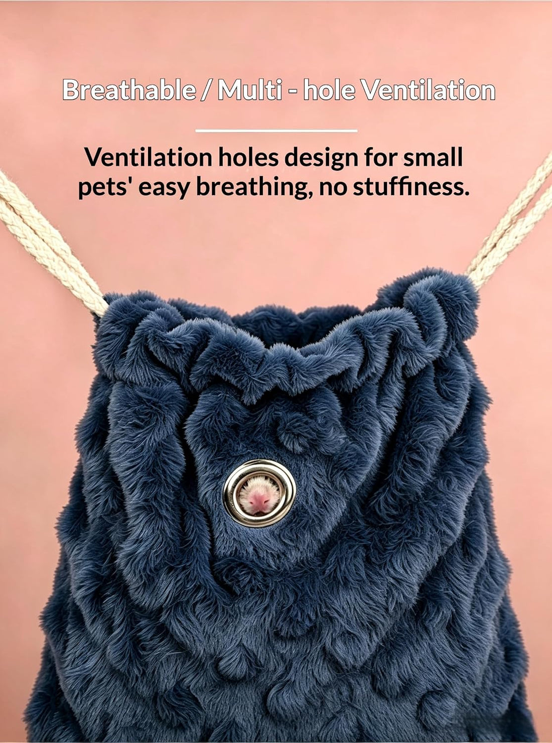 Sugar Glider Bonding Pouch Warm Travel Carrier Hamster Nest & Strap