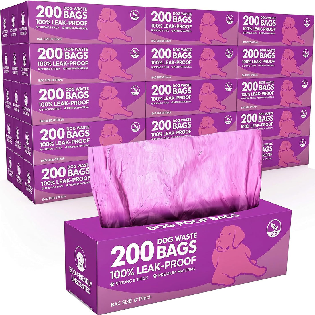 Sherr Dog Poop Bags, 10 Rolls of 200, 2000 Counts