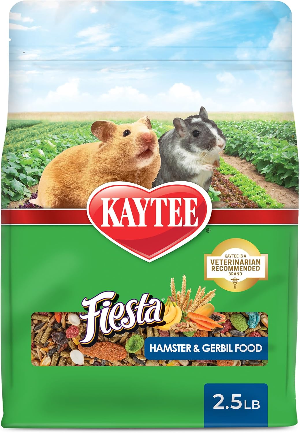 Kaytee Fiesta Hamster & Gerbil Food, Nutritious and Fun Blend