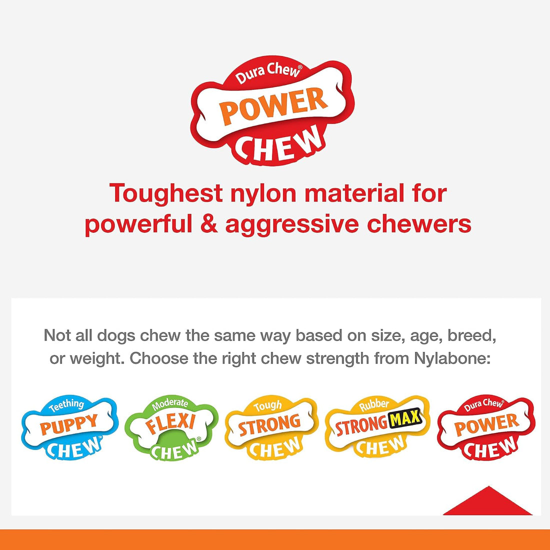 Nylabone Textured Ring Power Chew Toy for Large Dogs