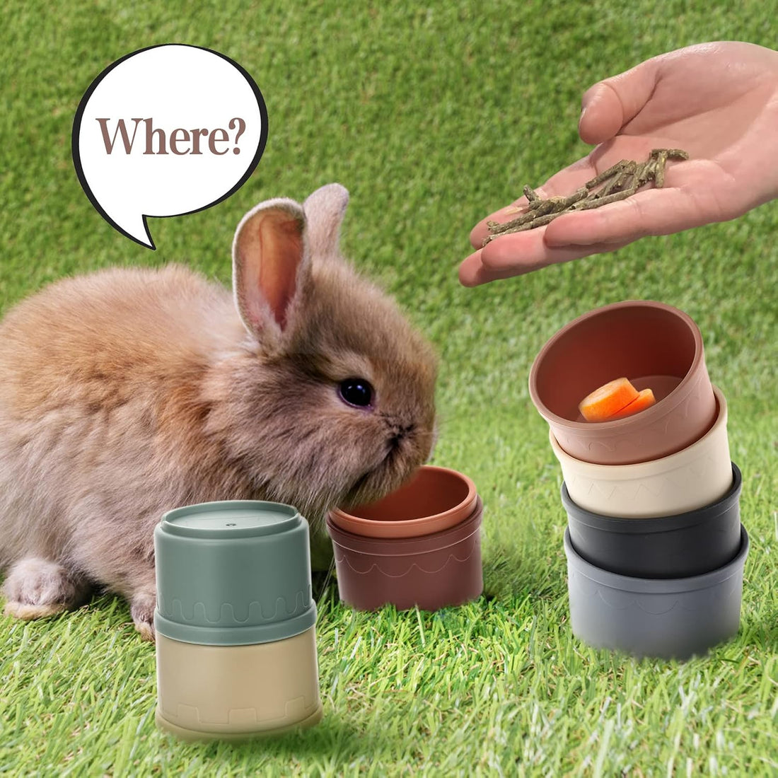 8 Pcs Stacking Cups for Bunny