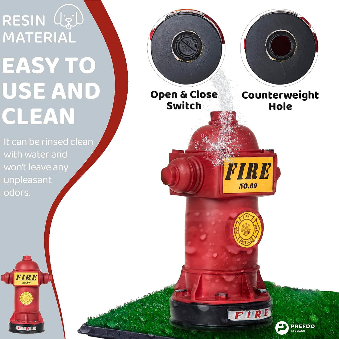 Dog Fire Hydrant, 9.4" H for Male Dog Indoor Potty Training