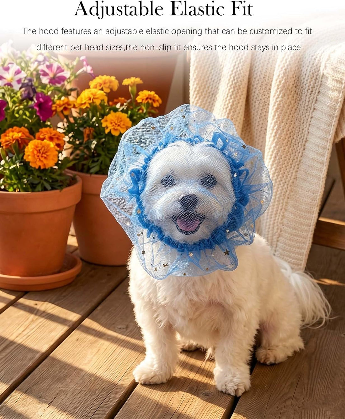 8 Pack Dog Anti-Lick Hood,Breathable Mesh Design with Adjustable