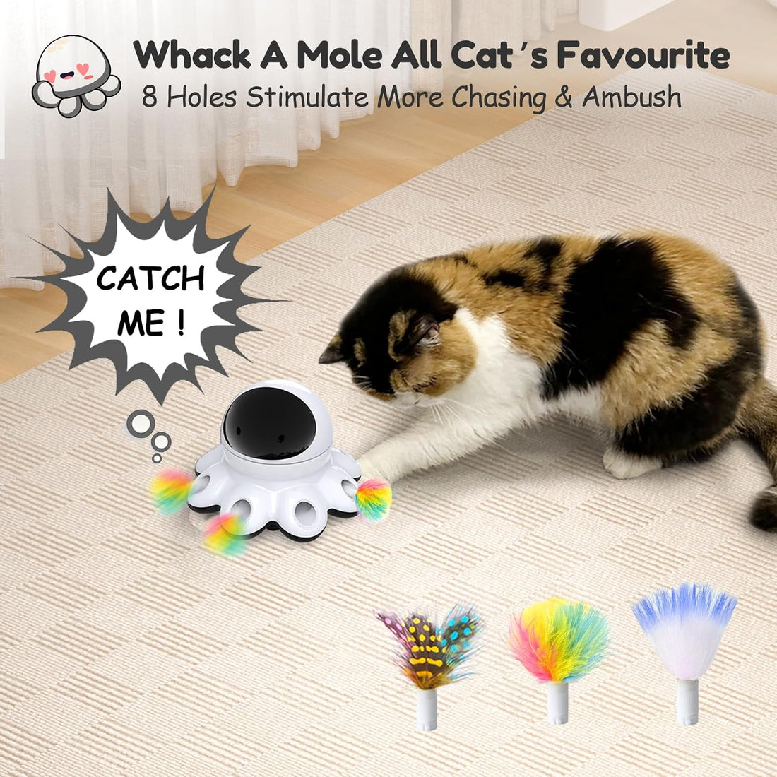 ORSDA Cat Laser Toy, 2-in-1 Interactive Automatic Motion Activated