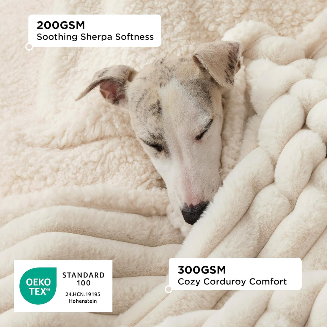 Bedsure ComfyFleece™ Waterproof Dog Blankets for Large Dogs