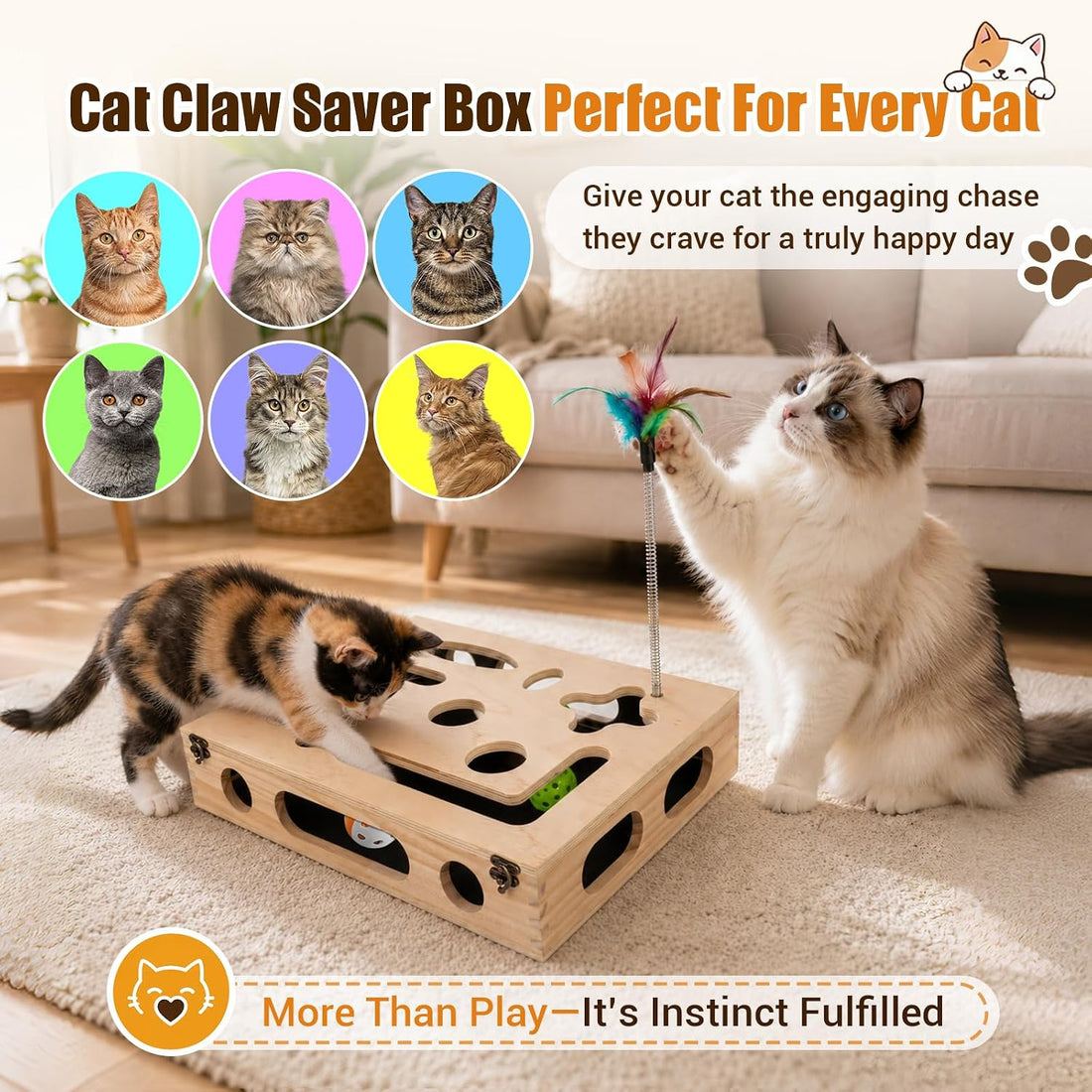 Cat Scratch Puzzle Enrichment Box