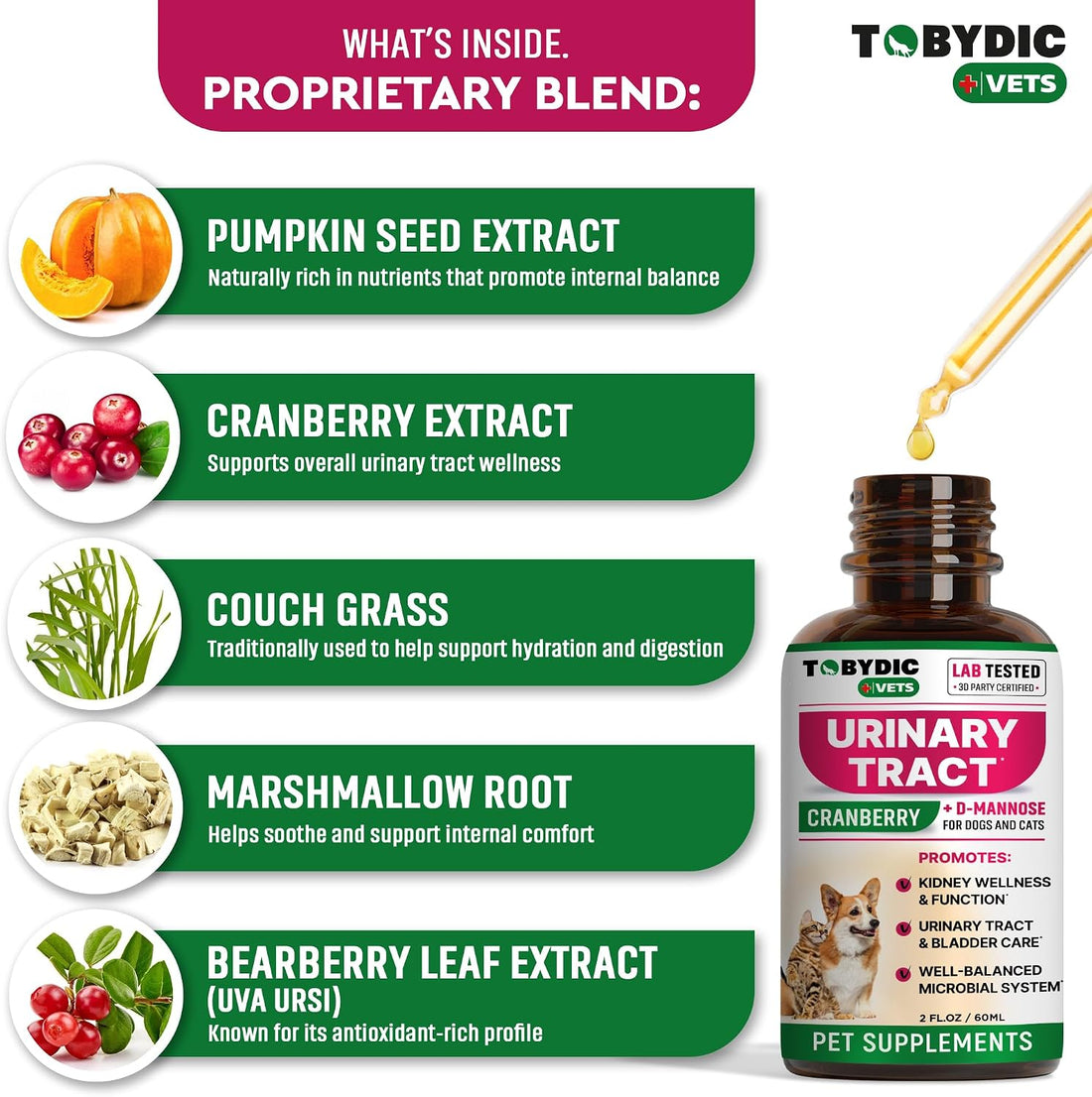 Cat & Dog Natural UTI Support & Urinary Tract Infection Treatment