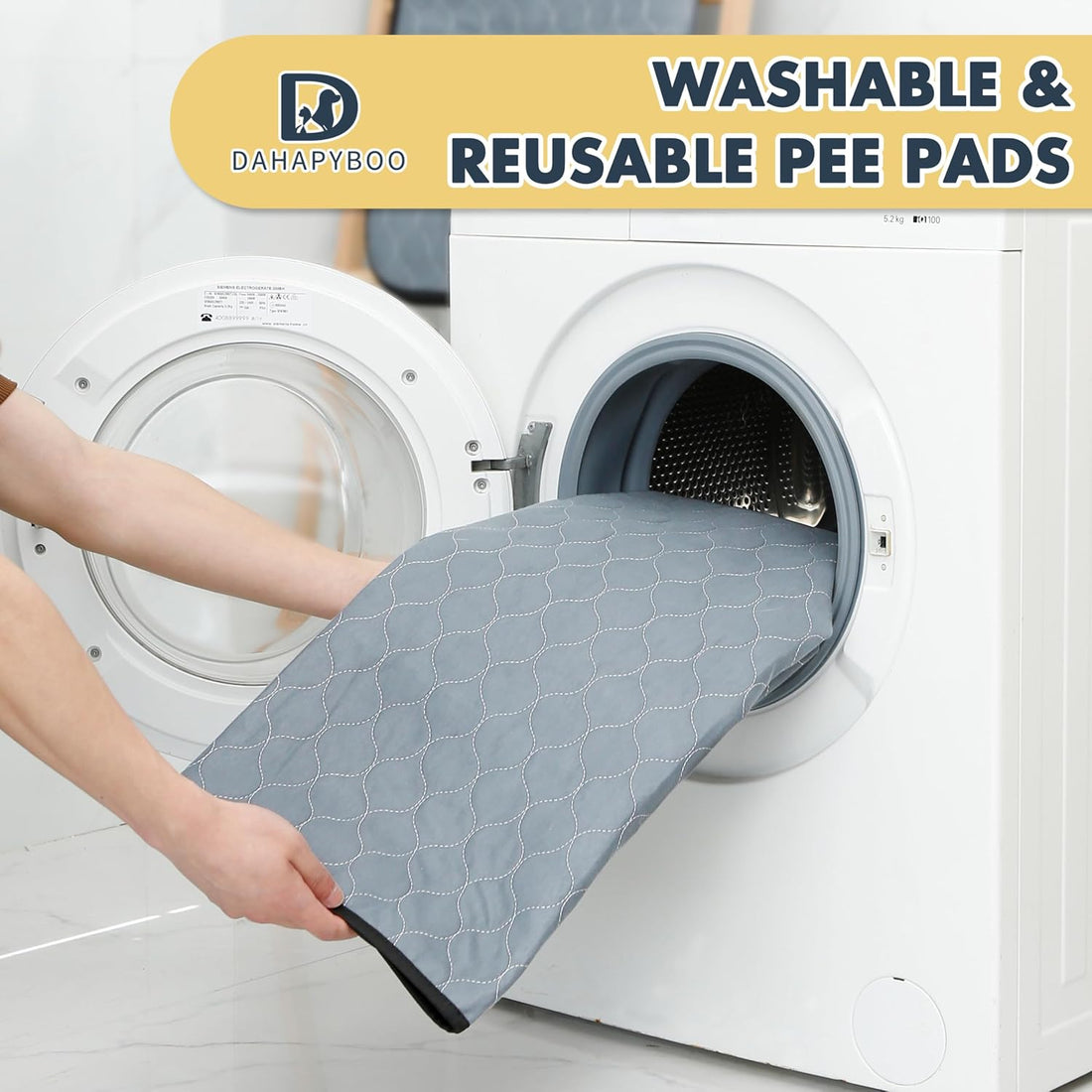 DAHAPYBOO Extra Large Washable Pee Pads for Dogs 36x72,4 Pack